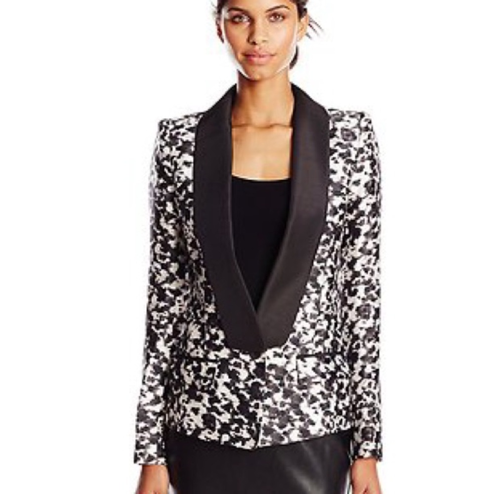 Mossimo Leopard Print Tuxedo Shawl Collar Blazer Jacket Medium